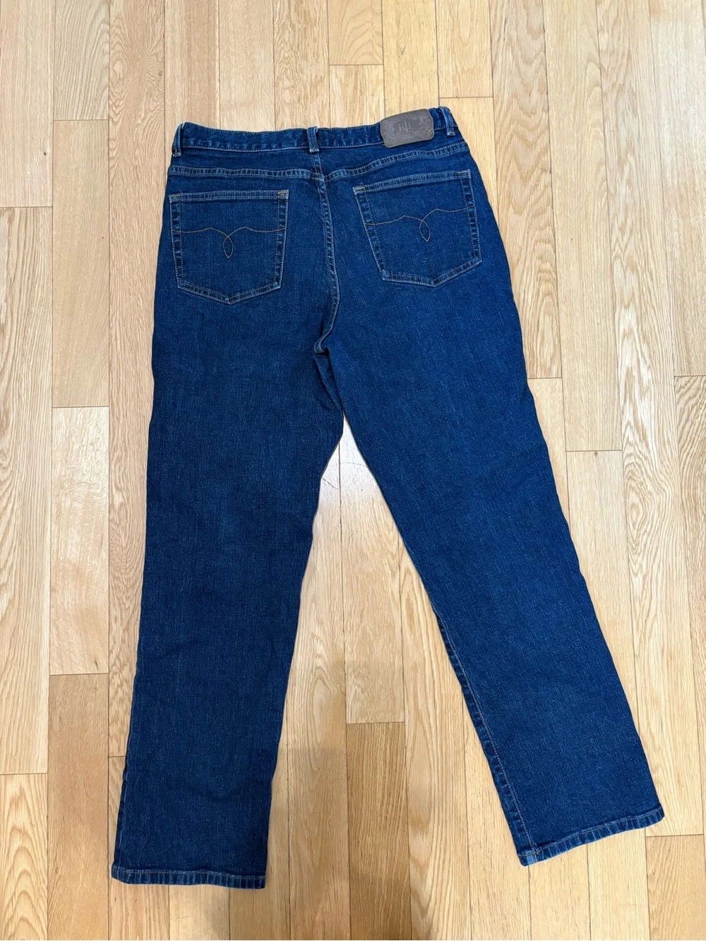 Lauren Ralph Lauren Straight Leg Jeans Sz 8 Premium Dark Indigo Core Minimalist
